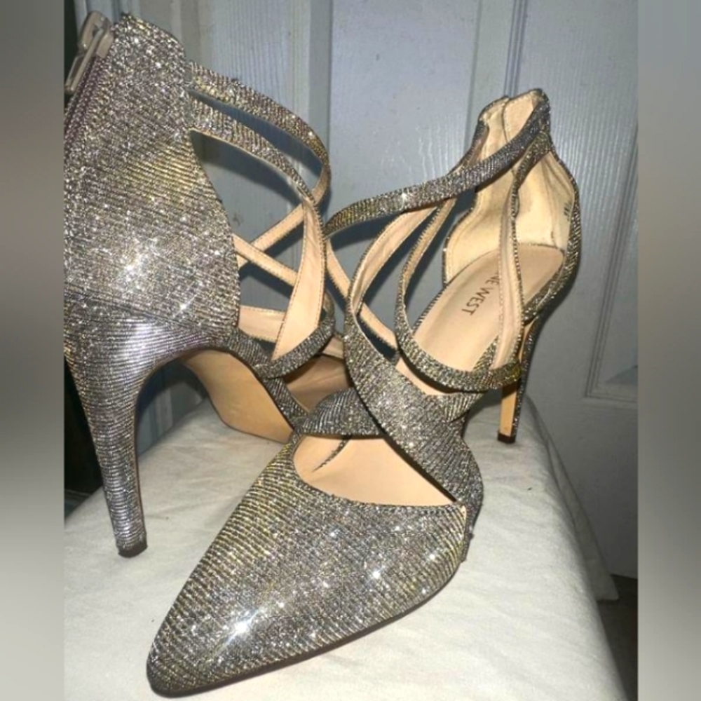 NINE WEST | Sparkling evening dress heels